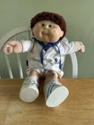 Cabbage Patch Kids Boy Doll Signed Xavier Roberts 1982 Brown Hair Brown Eyes