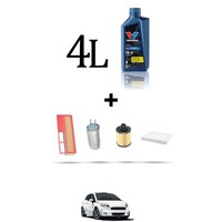 Hoffcar Servicekit 4 Filter Und 4L ÖL FüR Fiat Grande Punto 1.3 D Multijet 66