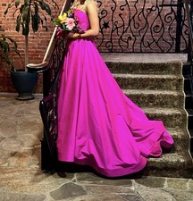 Sherri Hill 56748 Prom Formal Gown Bright Fuchsia Size 4