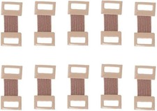 15Pcs Brown Elastic Bandage Clips Wrap Stretch Metal