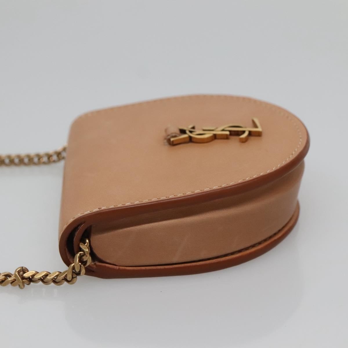 Pochette Saint Laurent Kaia in pelle beige autentica