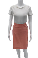 Blumarine Womens Straight Pencil Skirt Pink Knee Length 91 Polyamide Size 40