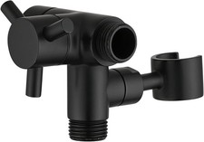 Solid Brass 3 Way Shower Arm Diverter Valve with Handheld Holder for Dual Sho...