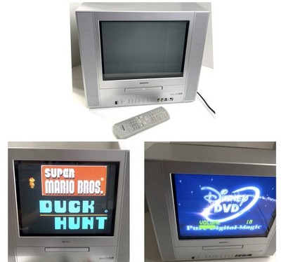 Toshiba MD14FP1 Flat Screen 14  TV w /DVD Player Retro Gaming w Remote *VIDEO*