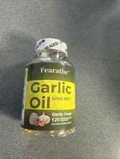NEW Fearathe Garlic Oil 5000 MG 120 Rapid Release Softgels SEALED 11/2026