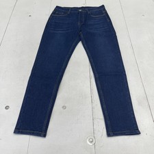 Womens Skinny Jeans Small Dark Wash Blue Denim Mid Rise Stretch 5 Pocket Zip Fly