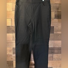 Alfred Dunner Black Straight Leg Pants