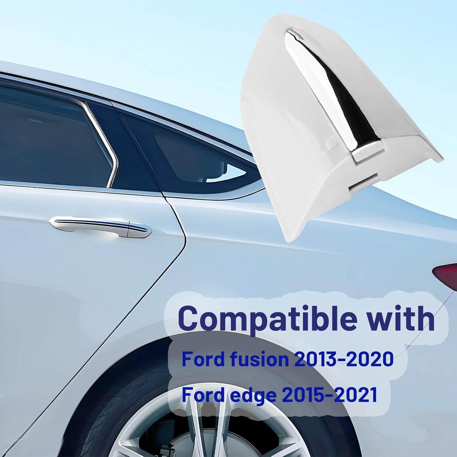 Door Handle Key Bezel Cover Cap Front Left Exterior Compatible with Fusion 2