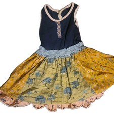 Matilda Jane girls dress size 4 Joanna Gaines waves of grain horse cow country