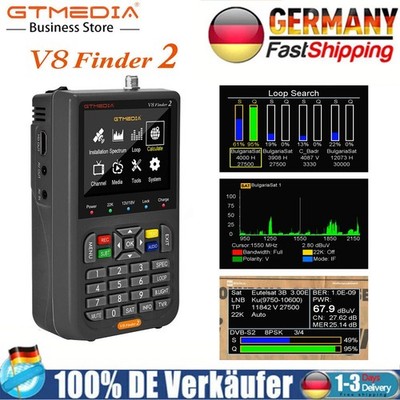 GTMedia V8 Satfinder Digitaler Satellitenfinder Signalpegelmesser DVB S/S2 FTA