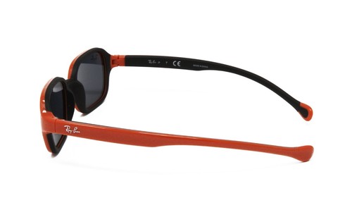 Ray Ban JR Kids Sunglasses RJ9074S 709587 Orange on Rubber Black 41mm NEW! - Picture 3 of 4