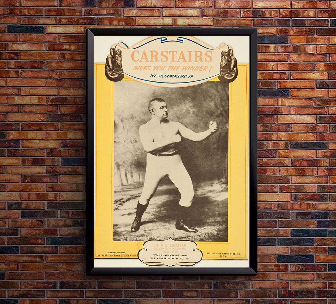 John L Sullivan - 1950s - Vintage Boxing Poster | eBay
