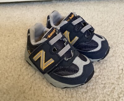New Balance Baby Sneakers Navy Blue Gray And Yellow Size 2 KV648NYI