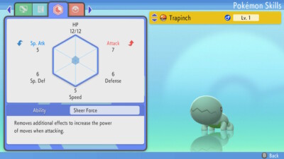 Pokemon Brilliant Diamond Shining Pearl BDSP - Shiny 6IV Trapinch