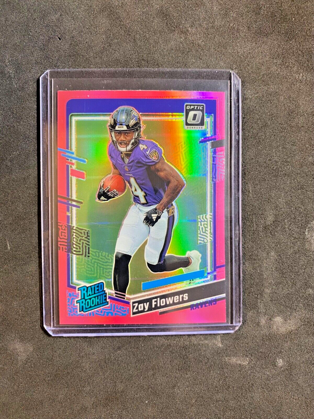 2023 Donruss Optic Zay Flowers Rated Rookie Pink Prizm #210 Baltimore Ravens