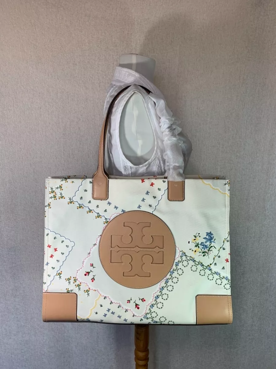 NEW Tory Burch Afternoon Tea Floral Printed Canvas Ella Tote $358 | eBay