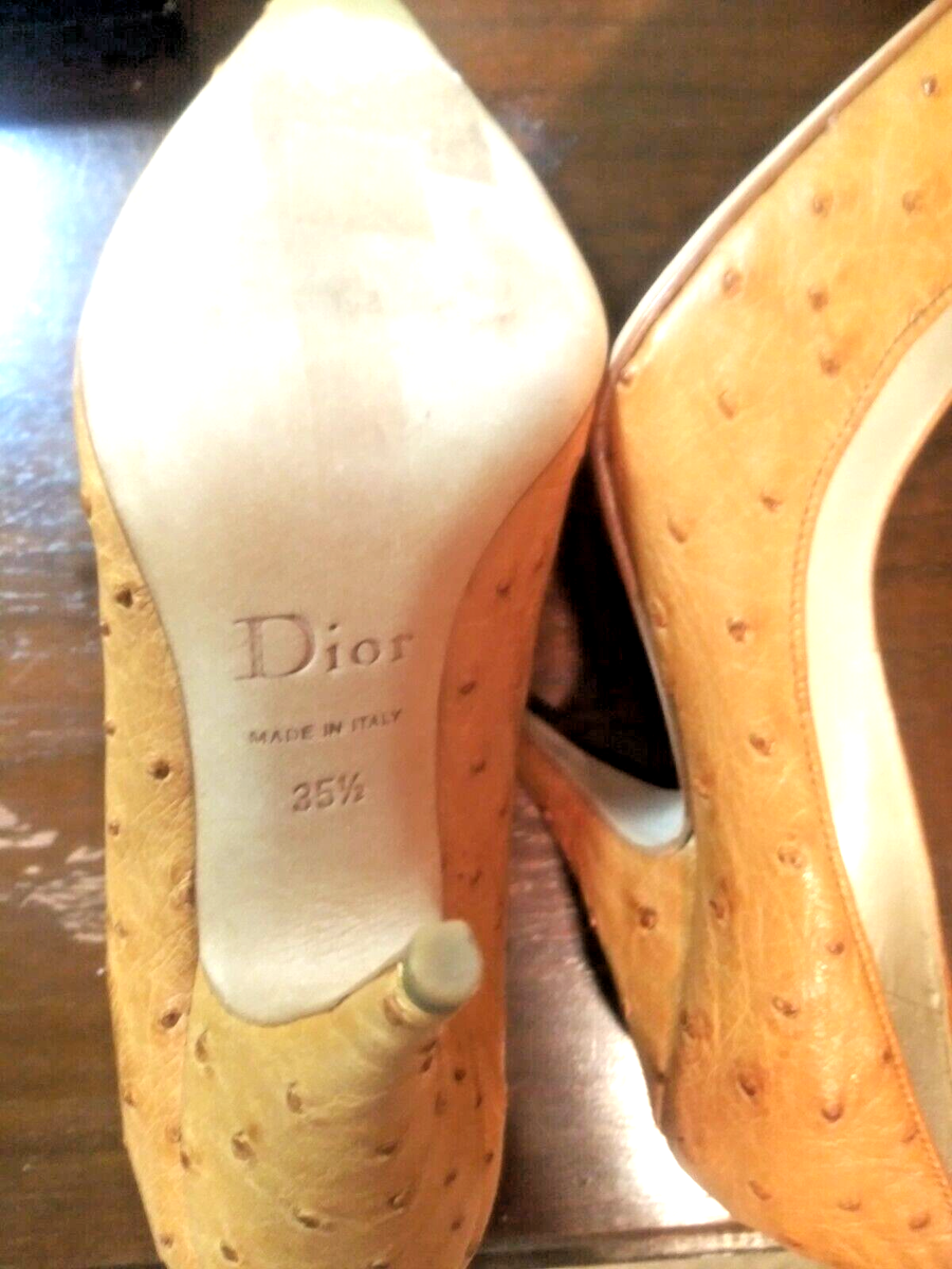 ChristianDiorオーストリッチパンプス Christian Dior Genuine Ostrich Exotic Skin High Heel Shoes!! | eBay