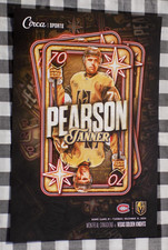 Tanner Pearson Signed Vegas Golden Knights Gameday Poster 11x17