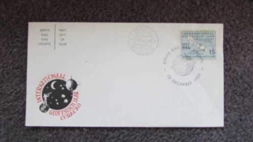 NETHERLANDS ANTILLES SCOTT 241 INT. GEOPHYSICAL YEAR UNADDRESSED FDC