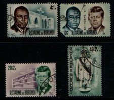 Burundi 1966 Presidents Rwagasore and Kennedy SG189-92 CTO Used see note