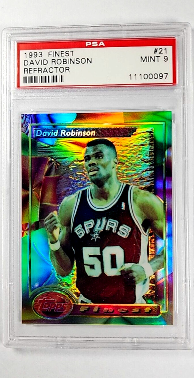 1993 Topps Finest Refractor #21 David Robinson HOF PSA 9 *Only 8 Graded Higher*