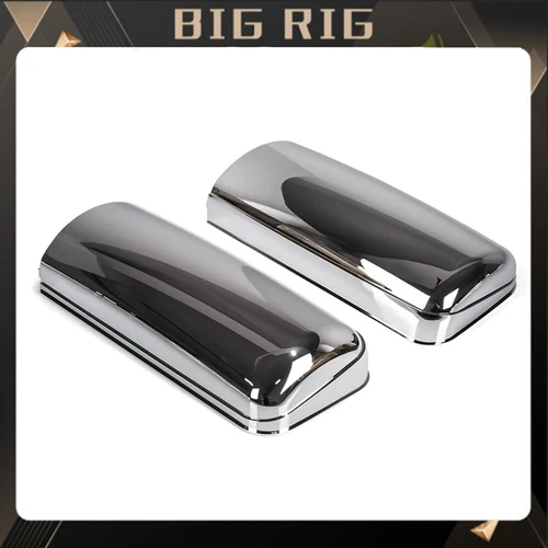 Chrome Side Door Mirror Cover Pair For Freightliner Cascadia 2008-2015 LH+RH