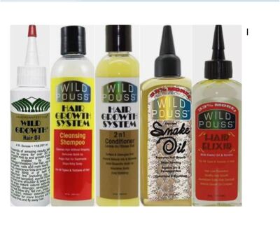 Wild Pouss Haarwuchssystem | Schlangenöl | Reinigungsshampoo | Vollsortiment UK kostenloser Versand