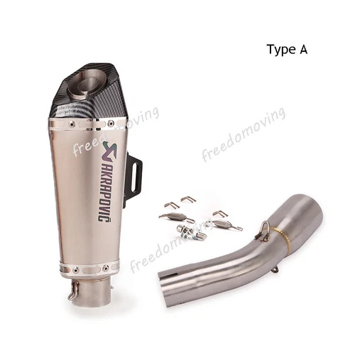 For Suzuki SV650 2016-2023 Exhaust Mid Link Pipe Slip On Muffler Silencer 51mm