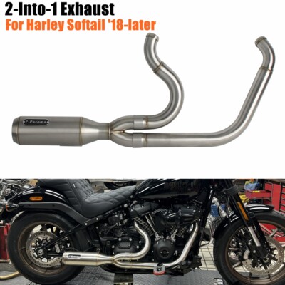 2-into-1 Big Bore Full Exhaust System Muffler Kit For Harley Softail '18-later