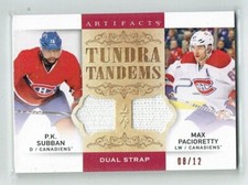 14-15 UD Artifacts Tundra Tandems  P K Subban--Max Pacioretty  /12  Dual Straps