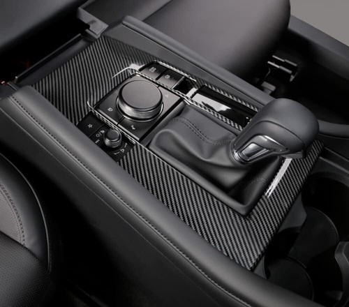 For 2019-2024 Mazda 3 Carbon Fiber Interior Gear Shift Panel Frame Cover Trim - Bild 5 von 8