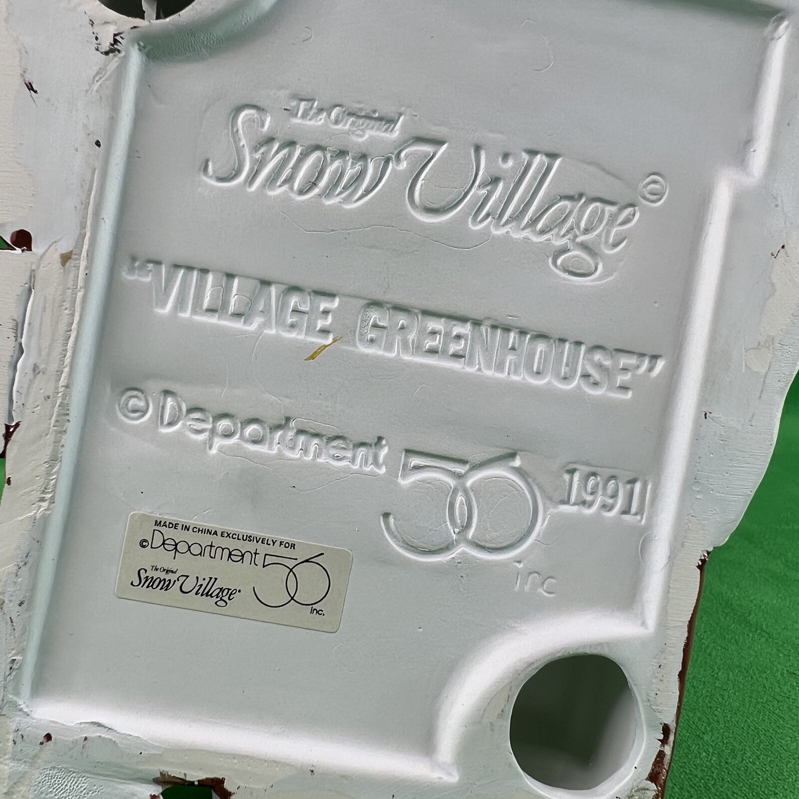 Department 56 Village Greenhouse 1991 Original Snow Village Green House 54020 eBay