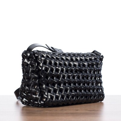 BOTTEGA VENETA 4850$ BV WINDOW Crossbody Bag in Black Woven