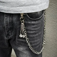 Mens Thick Waist Chain Punk Wallet Chain Metal Keychain Pants Chain Concert Wear