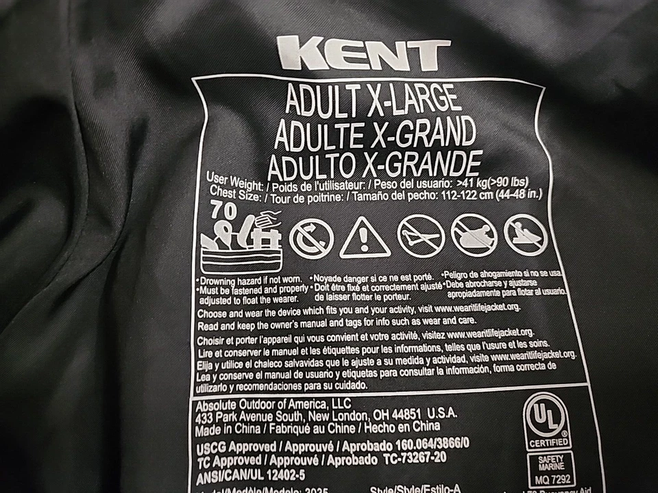 KENT Deluxe флотации куртка X-Large оранжевый - Изображение 4 из 4