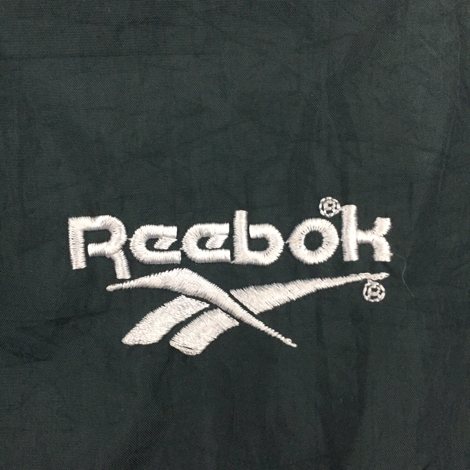Vtg 90s Reebok Windbreaker Mens Jacket Color Block Striped Big Logo ...
