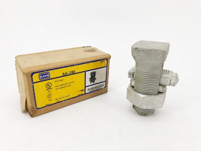New Ilsco AK-350 Aluminum Split Bolt Connector 350MCM 4 AWG 600V