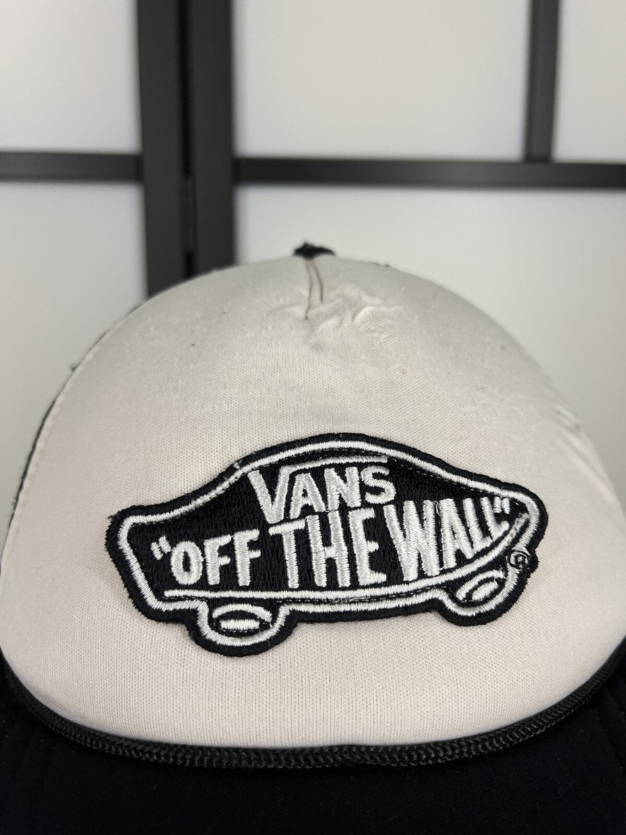 Vans Hat Cap Snap Back Adult One Size Black White Off The Wall