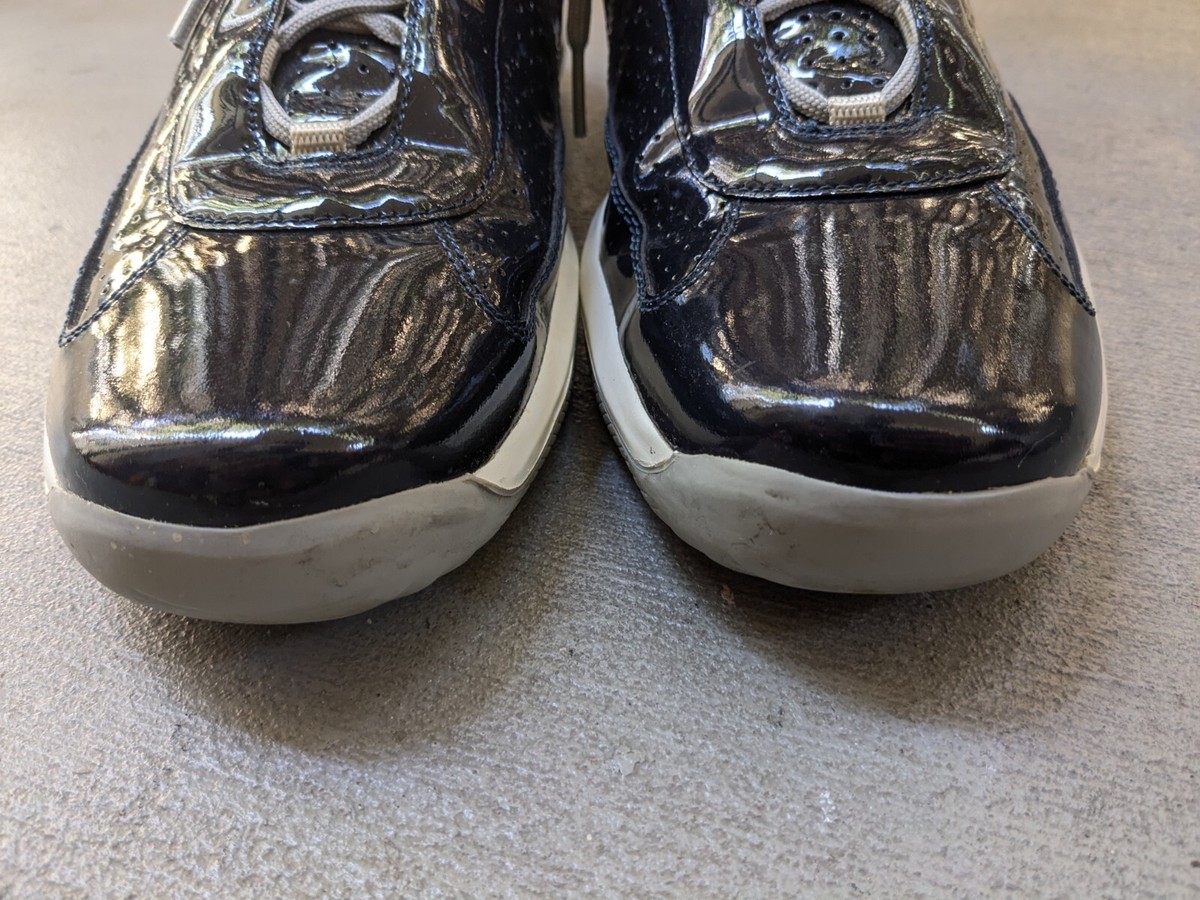 Prada America's Cup Sneakers Navy Blue Patent Leather Men 12.5 Low