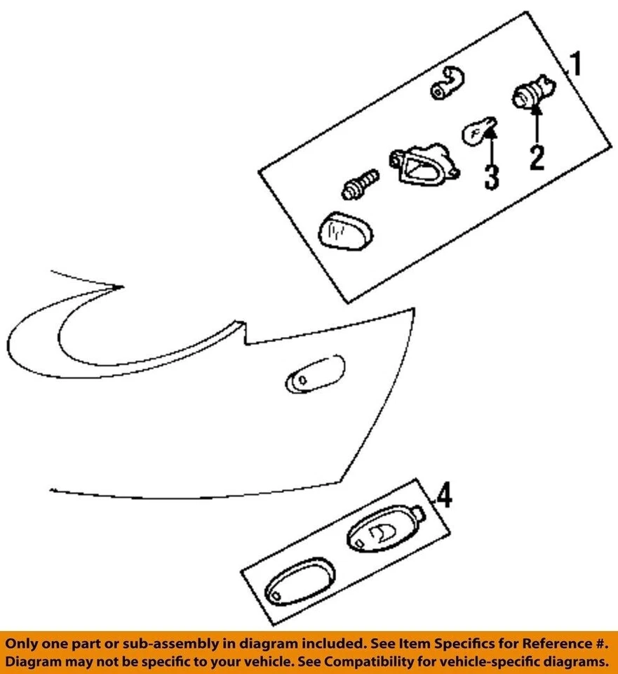Conjunto de lámpara de estacionamiento del lado del conductor Mercury Sable 1996-1999 OEM F8DZ-13369-AA Foto 2 de 2