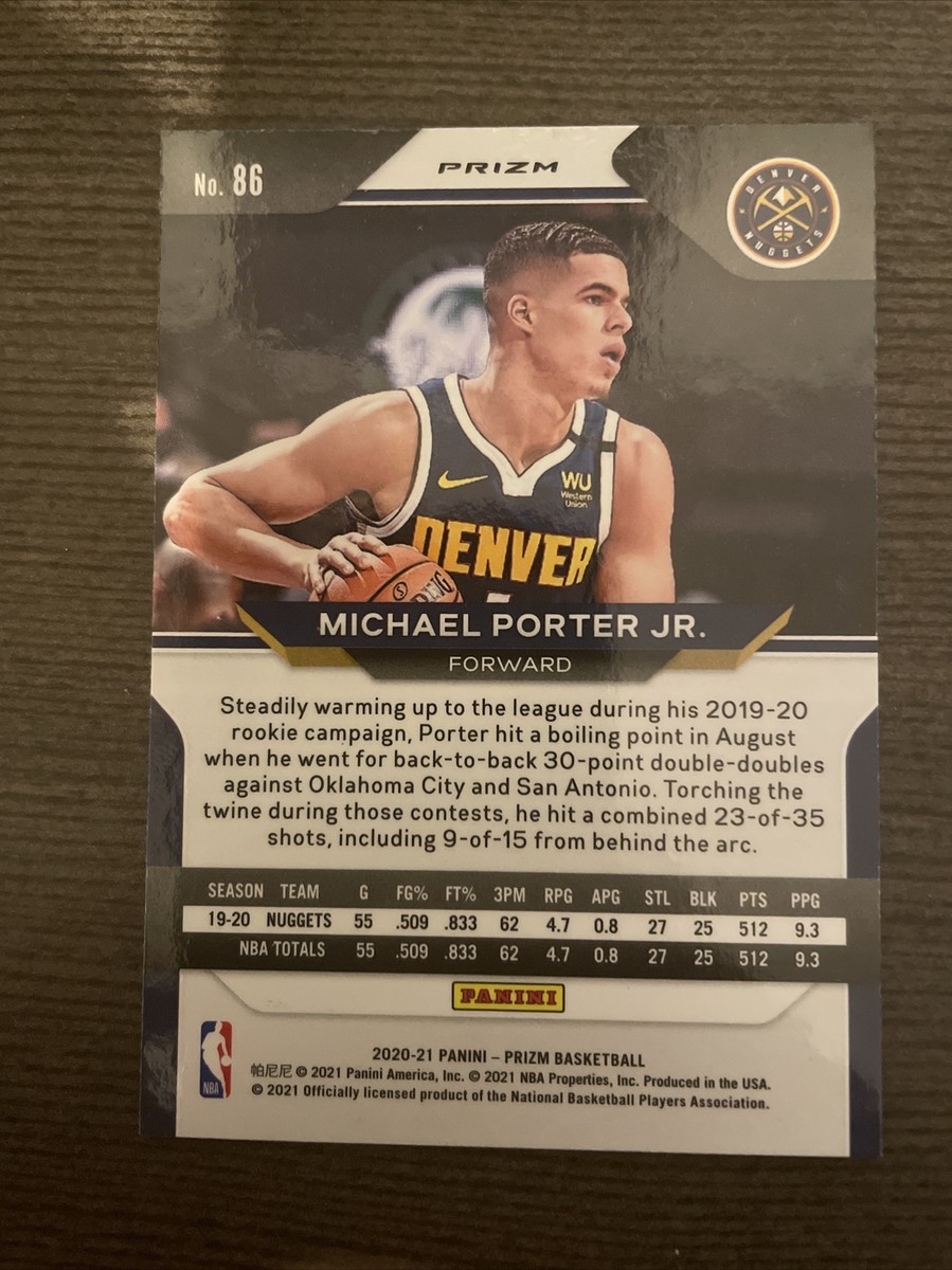 その他 PANINI PRIZM SILVER MICHAEL PORTER Jr. 2020-21 Panini Prizm #86 Michael Porter Jr. Silver Prizms | eBay
