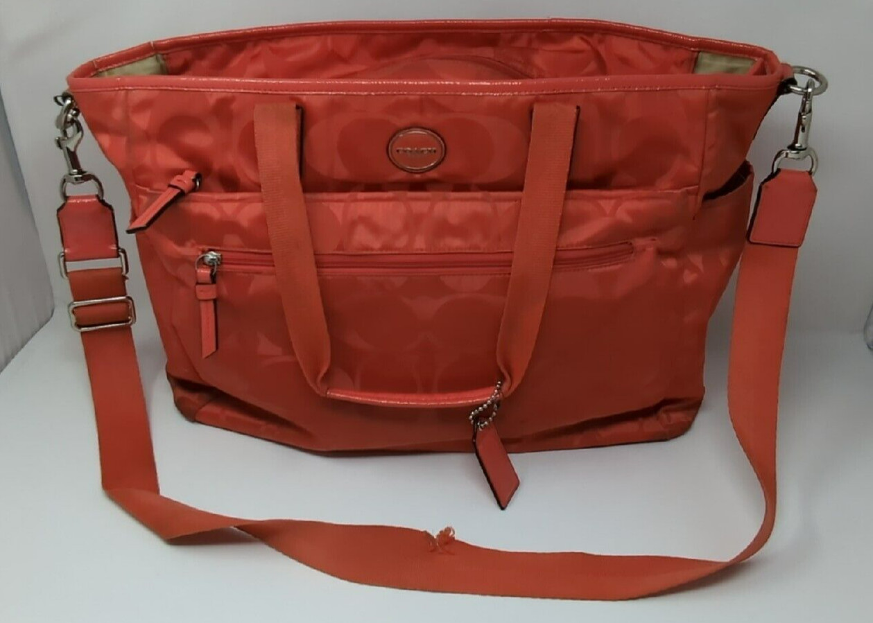 COACH Signature C Convertible Nylon Diaper Bag Baby T… Gem