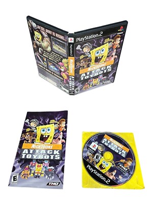 Sony PlayStation 2 PS2 CIB COMPLETE TESTED Nicktoons: Attack of the Toybots