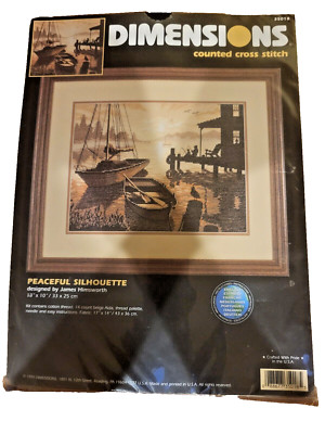 Dimensions / James Himsworth Peaceful Silhouette Fishing Boats Cross Stitch Kit