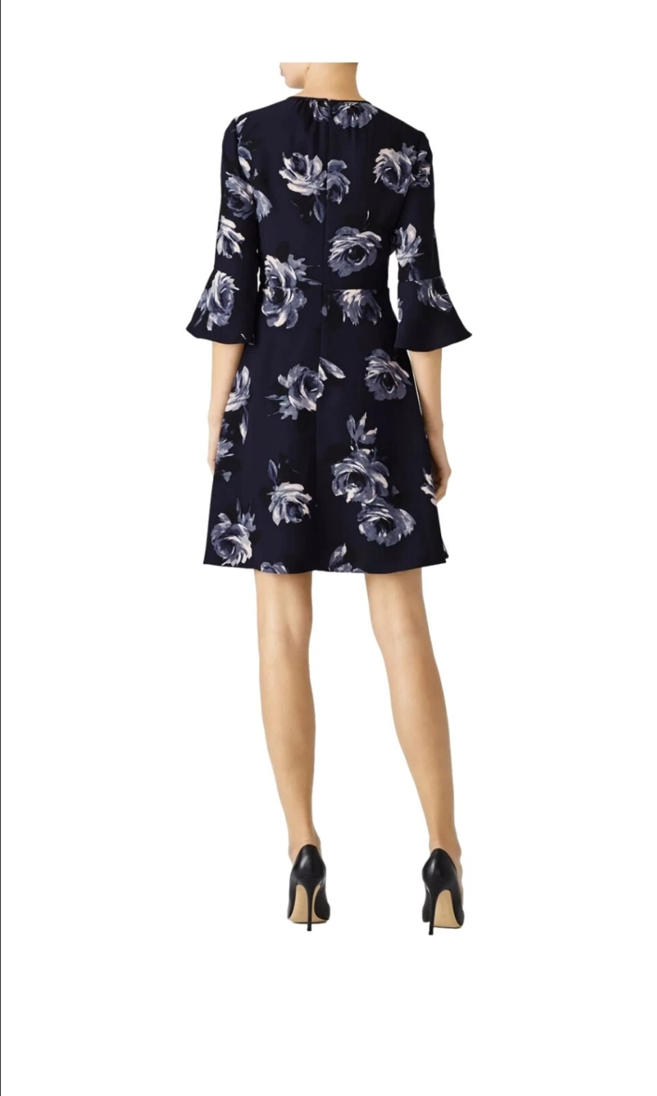 Abito donna KATE SPADE New York Night Rose manica a campana taglia 2