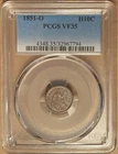 1851-O PCGS VF35 Liberty Seated Half Dime H10c - New Orleans Mint