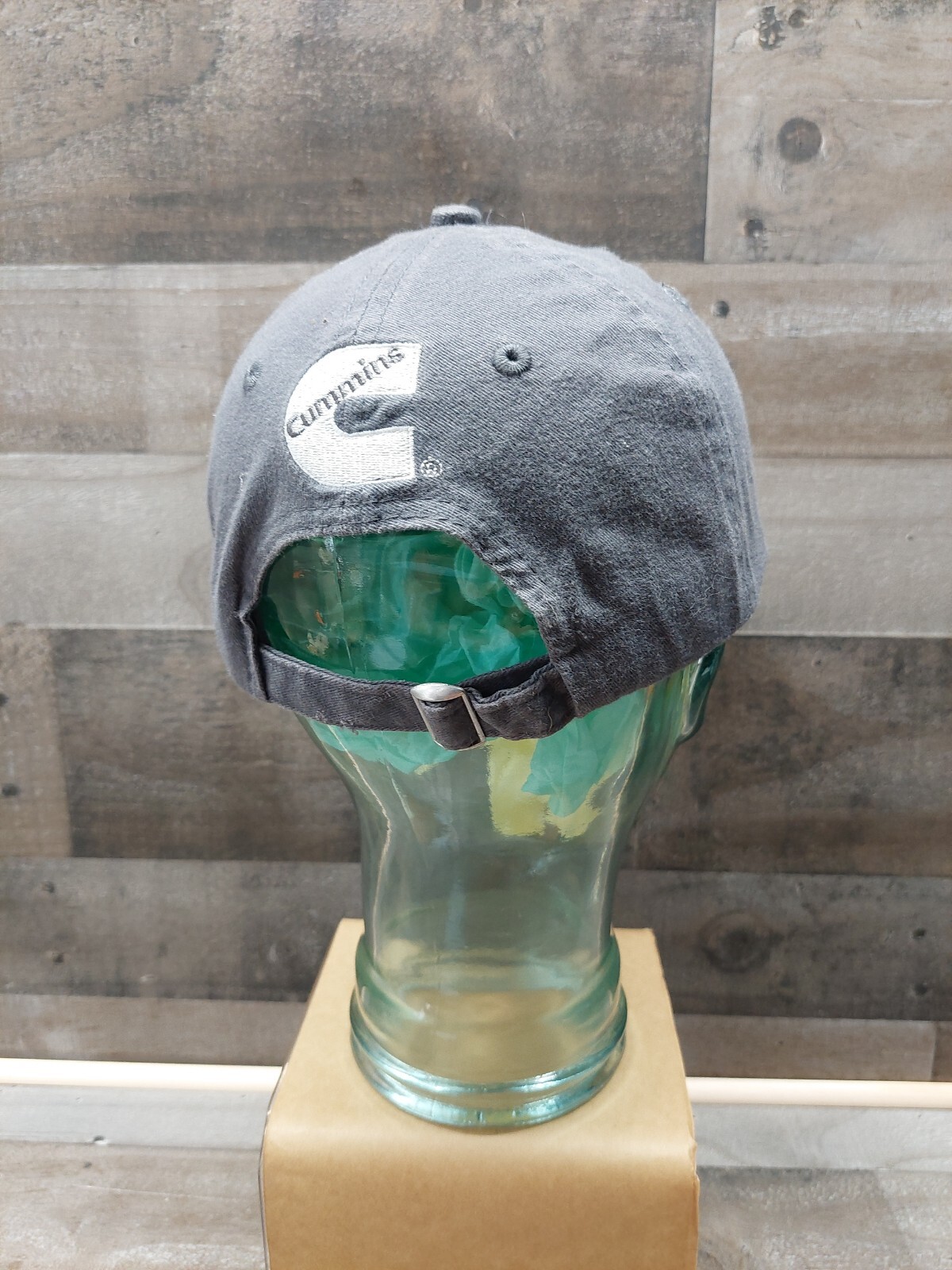 Cummins (Diesel Engine Manufacturer) Grey And White Logo Strapback Hat thumbnail 3