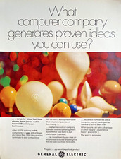 1970 General كهربائي Print Ad 13"x10" كمبيوتر Ideas