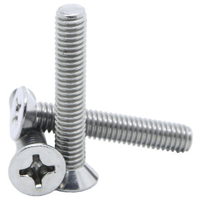 5 mm M5 KREUZSCHLITZ FLACHSENKKOPF MASCHINENSCHRAUBEN A2 EDELSTAHL DIN 965h