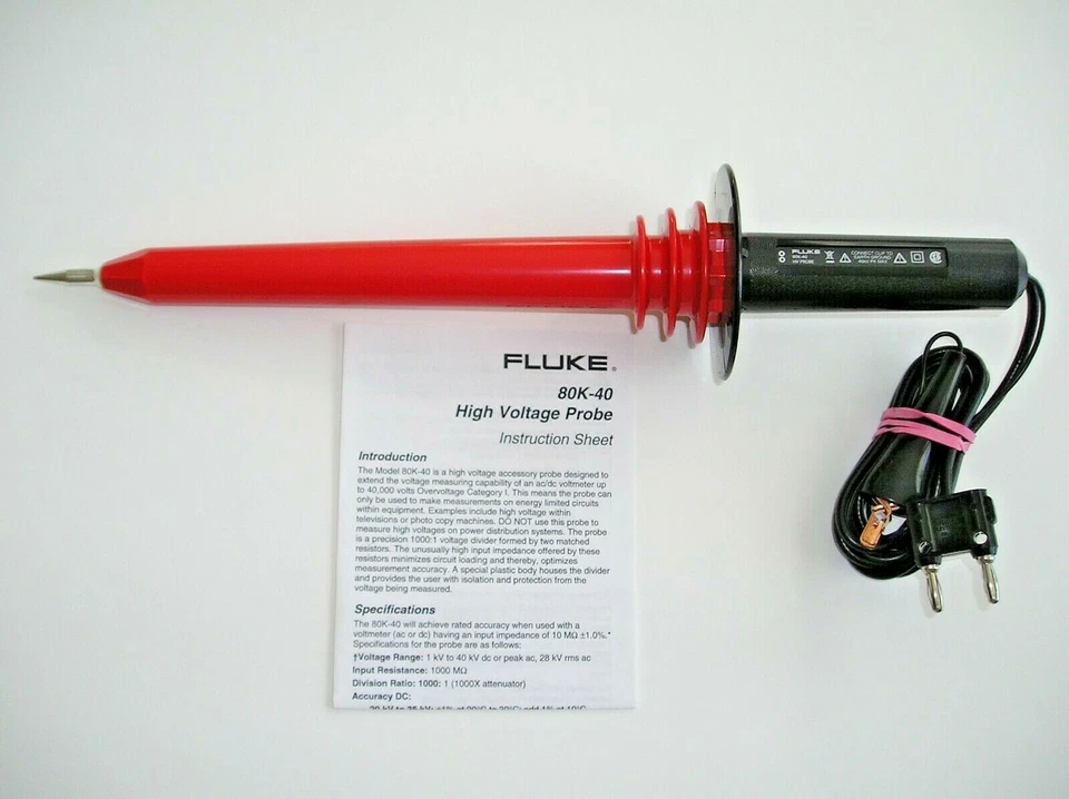 Sonda de alto voltaje Fluke 80K-40, TOTALMENTE NUEVA, ROR de 30 días - Imagen 1 de 3